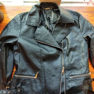 Black leather jacket